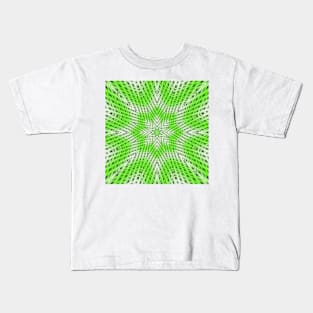 Greeen and white abstract pattern background Kids T-Shirt